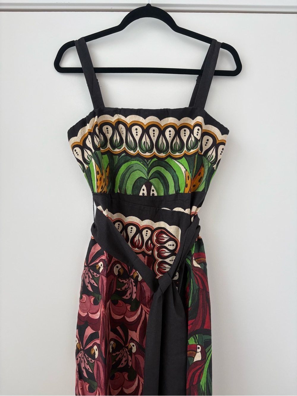 NWOT Farm Rio Off-White Coconut Tree Flow Lenzing™ Ecovero™ Euroflax™ Dress S - Picture 3 of 16